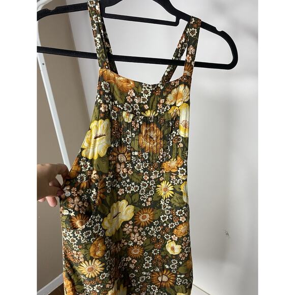 Spell & the Gypsy Collective Mustard Desert Daisy Pinafore Mini Dress Women's XS - Picture 6 of 11
